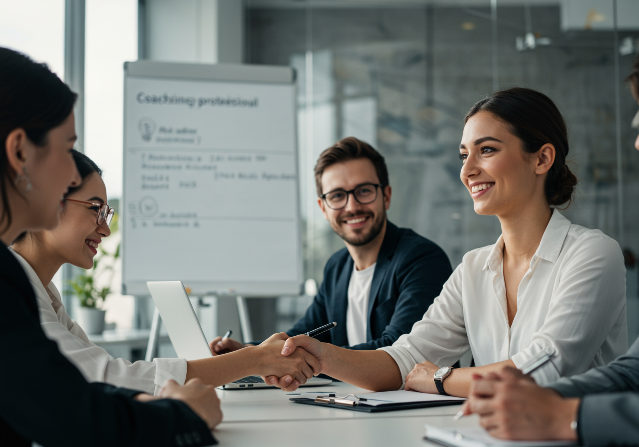 Visuel éditorial pour la rubrique Coaching professionnel